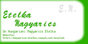 etelka magyarics business card